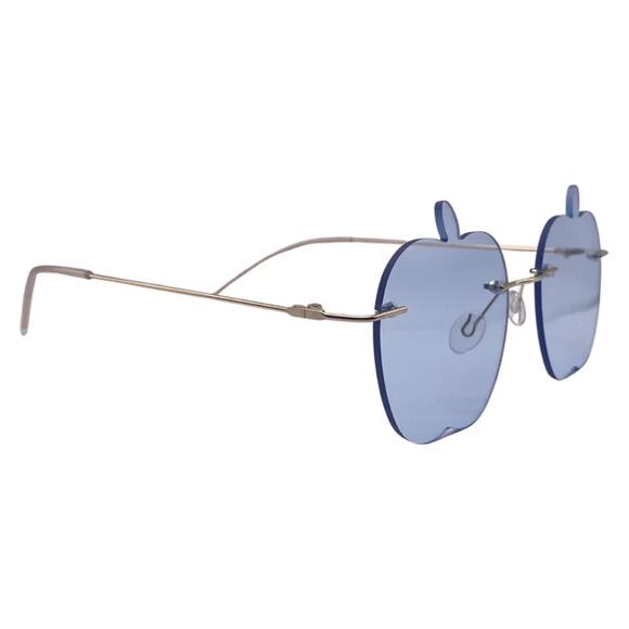 6169 | Blue Rimless Apple Novelty Sunglasses - Picture 2 of 5